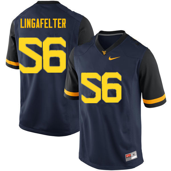 NCAA Men's Grant Lingafelter West Virginia Mountaineers Navy #56 Nike Stitched Football College Authentic Jersey HH23V55SY